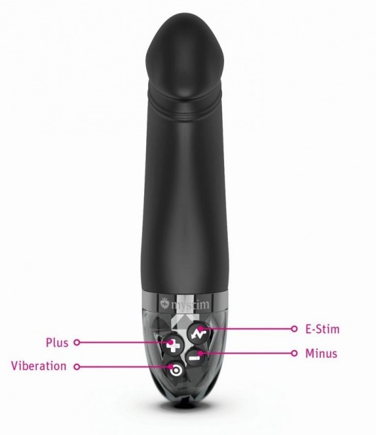 Черный вибратор с электростимуляцией Real Deal Neal - 16,5 см. - MyStim - купить с доставкой в Белгороде