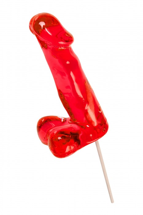 Красный леденец в форме члена со вкусом виски - 173 гр. - Sosuчki - купить с доставкой в Белгороде