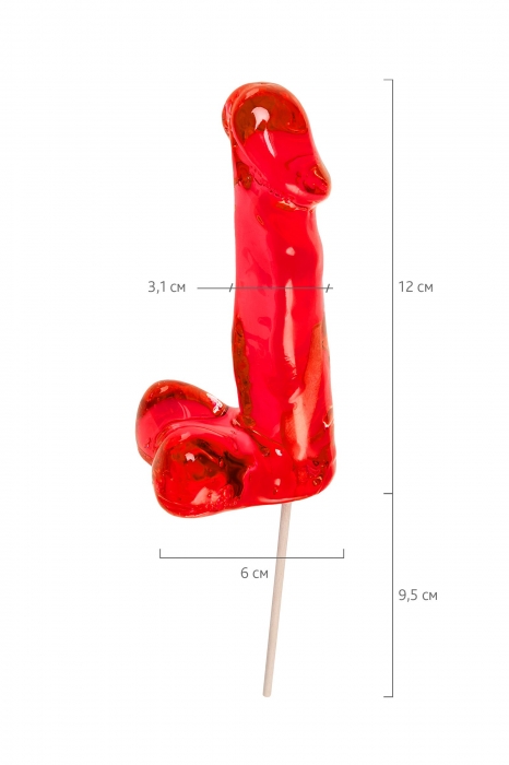 Красный леденец в форме члена со вкусом виски - 173 гр. - Sosuчki - купить с доставкой в Белгороде