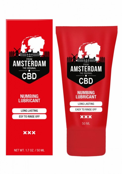 Пролонгирующий лубрикант Numbing CBD from Amsterdam - 50 мл. - Shots Media BV - купить с доставкой в Белгороде