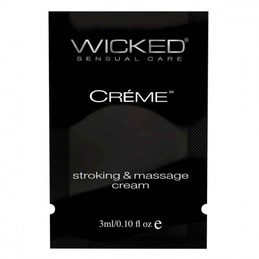 Крем для массажа и мастурбации Wicked Stroking and Massage Creme - 3 мл. - Wicked - купить с доставкой в Белгороде