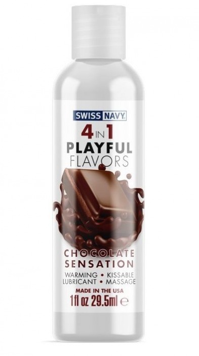 Массажный гель 4-в-1 Chocolate Sensation с ароматом шоколада - 29,5 мл. - Swiss navy - купить с доставкой в Белгороде