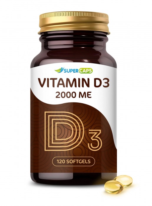 Пищевая добавка SuperCaps VITAMIN D3 2000 ME - 120 капсул - SuperCaps - купить с доставкой в Белгороде