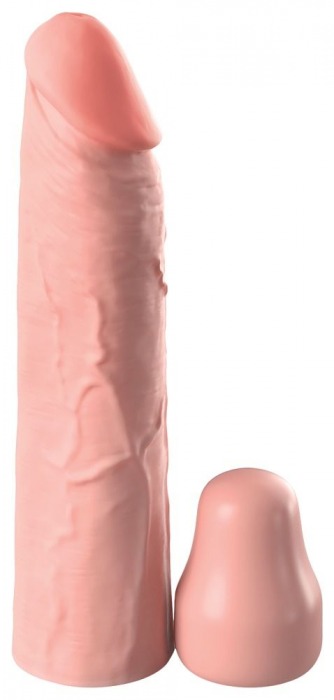Телесная насадка-удлинитель 1 Inch Silicone X-tension - 17,8 см. - Pipedream - в Белгороде купить с доставкой