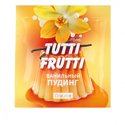 Пробник гель-смазки Tutti-frutti со вкусом ванильного пудинга - 4 гр. - Биоритм - купить с доставкой в Белгороде