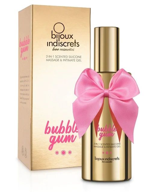 Гель с ароматом жвачки Bubblegum 2-in-1 Scented Silicone Massage And Intimate Gel - 100 мл. - Bijoux Indiscrets - купить с доставкой в Белгороде