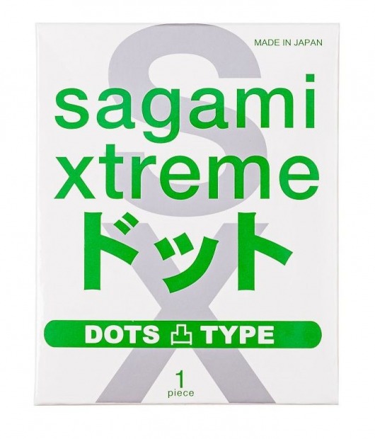 Презерватив Sagami Xtreme Type-E с точками - 1 шт. - Sagami - купить с доставкой в Белгороде