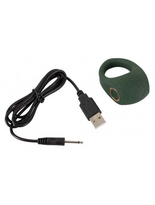 Зеленое эрекционное виброкольцо Luxurious Vibro Cock Ring - Orion - в Белгороде купить с доставкой