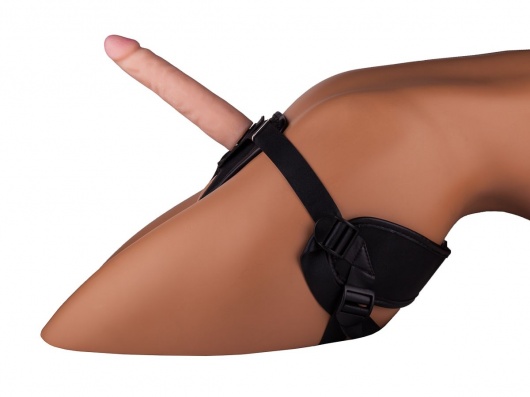 Женский страпон с реалистичной насадкой - 17 см. - LOVETOY (А-Полимер) - купить с доставкой в Белгороде