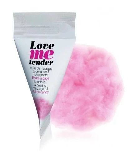 Съедобное согревающее массажное масло Love Me Tender Cotton Candy с ароматом сладкой ваты - 10 мл. - Love to Love - купить с доставкой в Белгороде