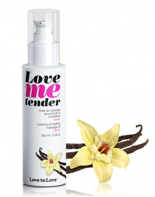 Съедобное согревающее массажное масло Love Me Tender Vanilla с ароматом ванили - 100 мл. - Love to Love - купить с доставкой в Белгороде