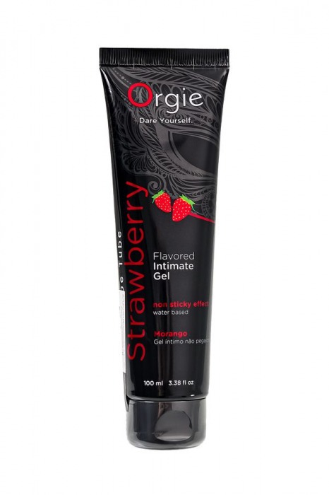 Интимный гель на водной основе Lube Tube Strawberry с клубничным вкусом - 100 мл. - ORGIE - купить с доставкой в Белгороде