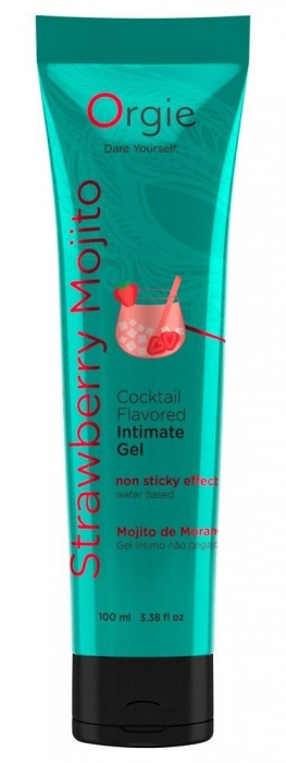 Съедобный интимный гель Orgie Lube Tube Cocktail Strawberry Mojito - 100 мл. - ORGIE - купить с доставкой в Белгороде