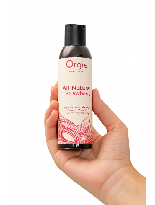 Интимный гель на водной основе All-Natural Strawberry с ароматом клубники - 150 мл. - ORGIE - купить с доставкой в Белгороде
