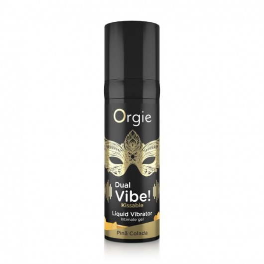 Съедобный гель Dual Vibe Pina Colada с эффектом вибрации и вкусом коктейля пина колада - 15 мл. - ORGIE - купить с доставкой в Белгороде