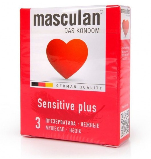 Презервативы Masculan Sensitive plus - 3 шт. - Masculan - купить с доставкой в Белгороде