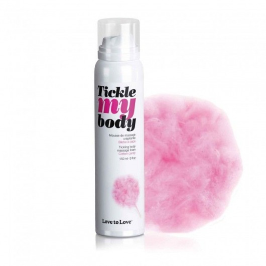 Массажная хрустящая пенка Tickle My Body Cotton Candy с ароматом сладкой ваты - 150 мл. - Love to Love - купить с доставкой в Белгороде