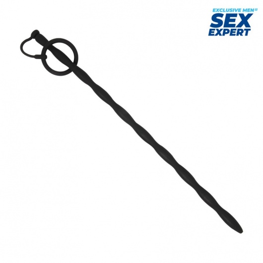 Черный стимулятор уретры Sex Expert - Sex Expert - купить с доставкой в Белгороде