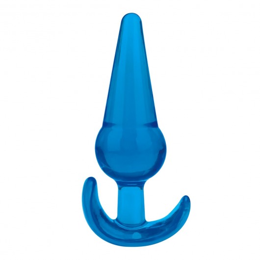 Голубая анальная пробка конической формы Medium Tapered Butt Plug - 12,7 см. - BlueLine