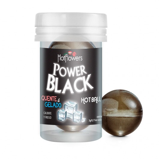 Интимный гель Power Black Hot Ball с охлаждающе-разогревающим эффектом (2 шарика по 3 гр.) - HotFlowers - купить с доставкой в Белгороде