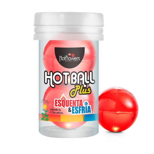 Лубрикант на масляной основе Hot Ball Plus с охлаждающе-разогревающим эффектом (2 шарика по 3 гр.) - HotFlowers - купить с доставкой в Белгороде