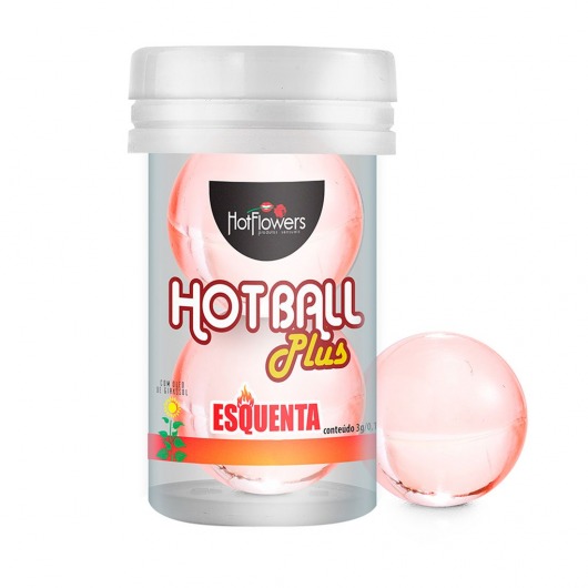 Лубрикант на масляной основе Hot Ball Plus с разогревающим эффектом (2 шарика по 3 гр.) - HotFlowers - купить с доставкой в Белгороде