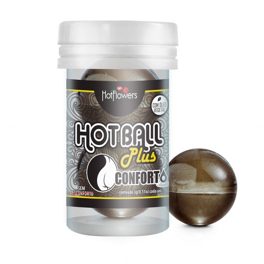 Анальный лубрикант на масляной основе Hot Ball Plus Conforto (2 шарика по 3 гр.) - HotFlowers - купить с доставкой в Белгороде