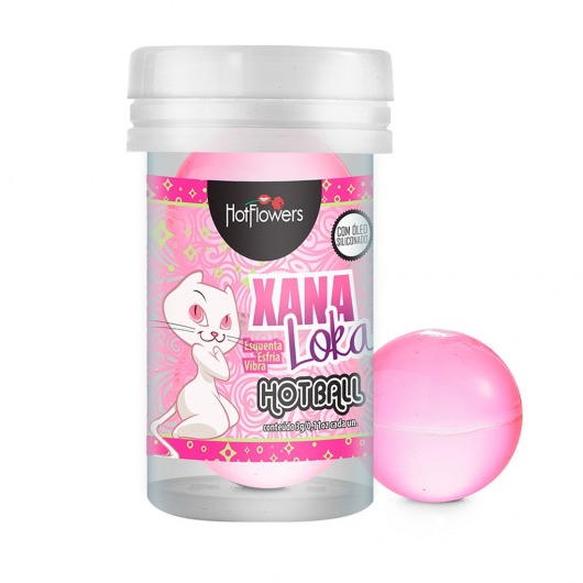 Лубрикант на силиконовой основе с эффектом вибрации Xana Loka Hot Ball (2 шарика по 3 гр.) - HotFlowers - купить с доставкой в Белгороде