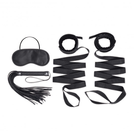 Эротический набор 4PC Bondage Bed Strap   Flogger Kit - Lux Fetish - купить с доставкой в Белгороде