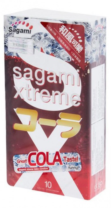 Ароматизированные презервативы Sagami Xtreme COLA - 10 шт. - Sagami - купить с доставкой в Белгороде