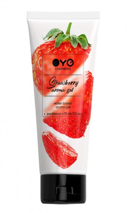 Лубрикант на водной основе OYO Aroma Gel Strawberry с ароматом клубники - 75 мл. - OYO - купить с доставкой в Белгороде