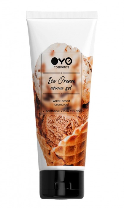 Лубрикант на водной основе OYO Aroma Gel Ice Cream с ароматом пломбира - 75 мл. - OYO - купить с доставкой в Белгороде