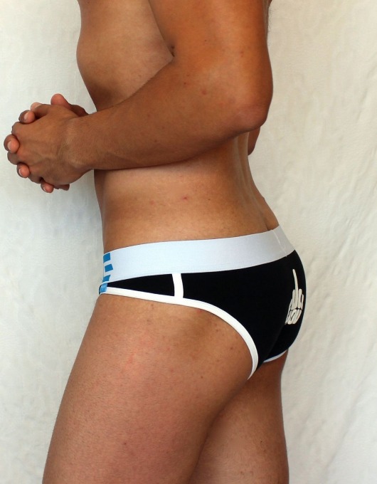 Черные трусы-слипы с провокационным принтом на задней части - Boefje купить с доставкой