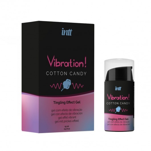 Жидкий вибратор Vibration Cotton Candy с ароматом сахарной ваты - 15 мл. - INTT - купить с доставкой в Белгороде