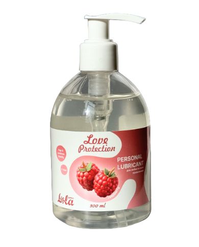 Лубрикант на водной основе Love Protection Raspberry с ароматом малины - 300 мл. - Lola Games - купить с доставкой в Белгороде