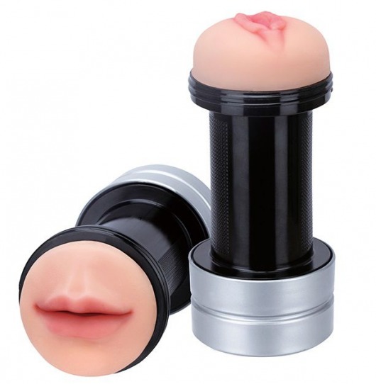 Двусторонний мастурбатор REALSTUFF 2 IN 1 HUMMER MOUTH   VAGINA - ротик и вагина - Dream Toys - в Белгороде купить с доставкой