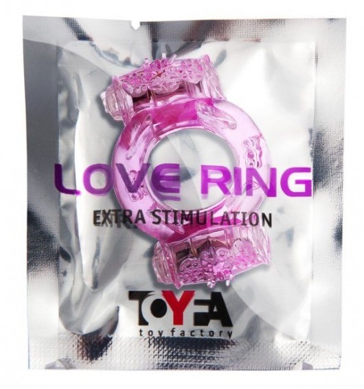 Розовое виброкольцо с двумя батарейками - Toyfa Basic - в Белгороде купить с доставкой