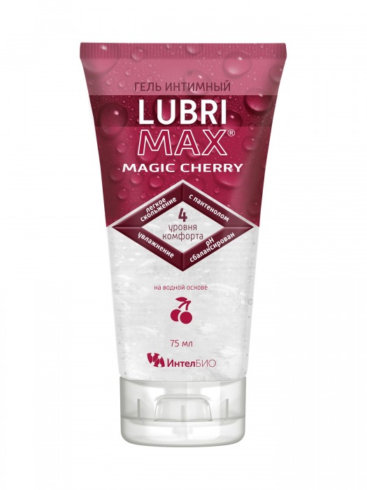 Интимный гель-смазка на водной основе Lubrimax Magic Cherry - 75 мл. - ИнтелБИО - купить с доставкой в Белгороде