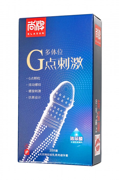 Ультратонкие презервативы Elasun G-spot stimulation с ребрами и точками - 10 шт. - Elasun - купить с доставкой в Белгороде