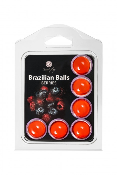 Набор из 6 шариков с массажным маслом Brazilian Balls с ароматом ягод - Secret Play - купить с доставкой в Белгороде