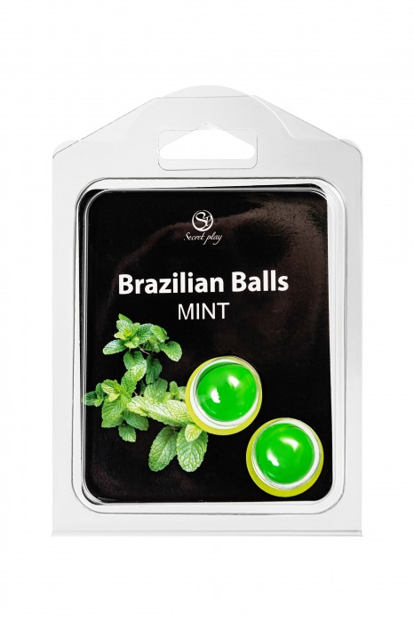 Набор из 2 шариков с массажным маслом Brazilian Balls с ароматом мяты - Secret Play - купить с доставкой в Белгороде