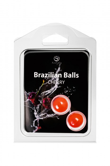 Набор из 2 шариков с массажным маслом Brazilian Balls с ароматом вишни - Secret Play - купить с доставкой в Белгороде