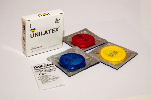 Разноцветные ароматизированные презервативы Unilatex Multifruits - 3 шт. - Unilatex - купить с доставкой в Белгороде