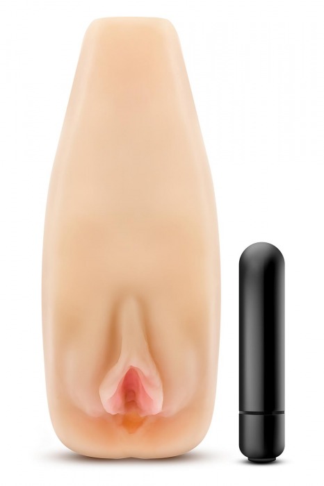 Мастурбатор-вагина с вибрацией Soft   Wet Natasha Realistic Beige Masturbator - Blush Novelties - в Белгороде купить с доставкой