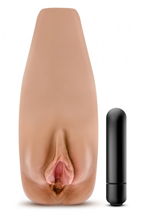 Маструбатор-вагина с вибрацией Soft   Wet Renata Realistic Tan Masturbator - Blush Novelties - в Белгороде купить с доставкой
