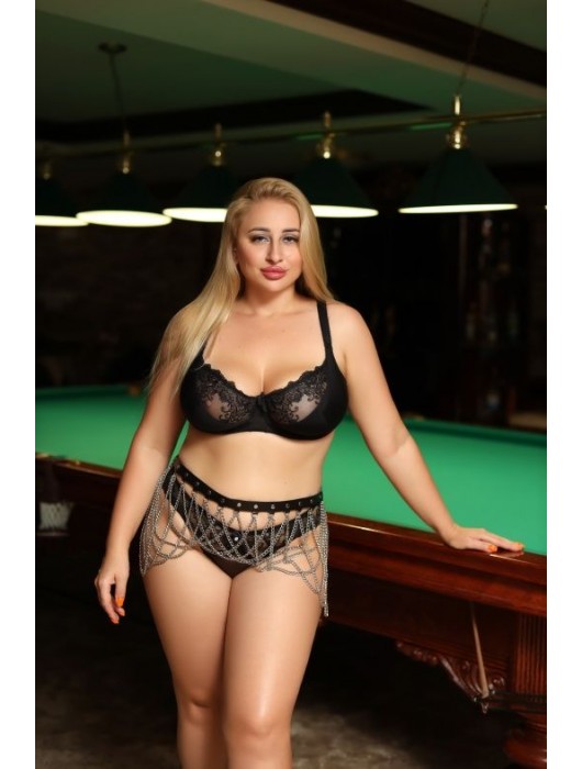 Черно-серебристый пояс-юбочка plus size Efra - БДСМ Арсенал - купить с доставкой в Белгороде