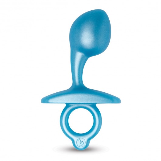 Голубая анальная пробка для массажа простаты Bulb Silicone Prostate Plug - 10,7 см. - b-Vibe - в Белгороде купить с доставкой