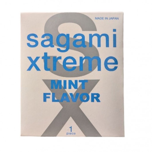Презерватив Sagami Xtreme Mint с ароматом мяты - 1 шт. - Sagami - купить с доставкой в Белгороде