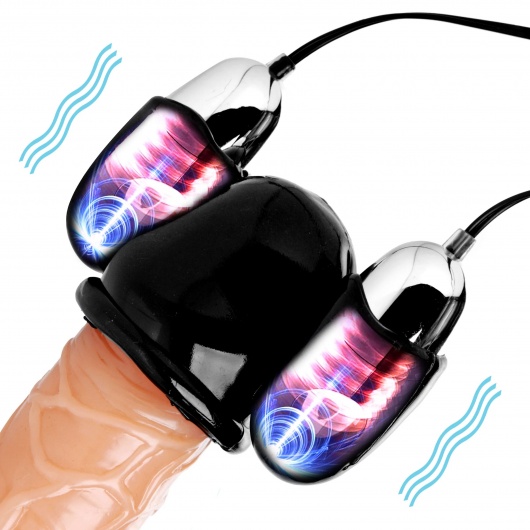 Черная стимулирующая насадка для головки полового члена Multi Speed Vibrating Penis Head Teaser - XR Brands - в Белгороде купить с доставкой