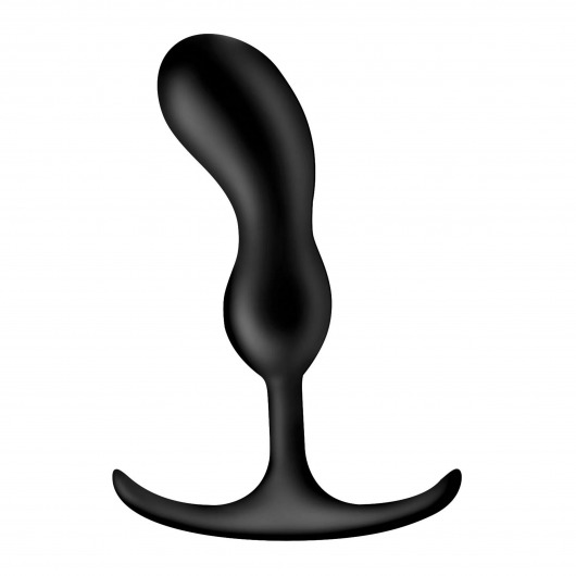 Черный массажер простаты с утяжелителями Premium Silicone Weighted Prostate Plug Medium - 16,3 см. - XR Brands - в Белгороде купить с доставкой